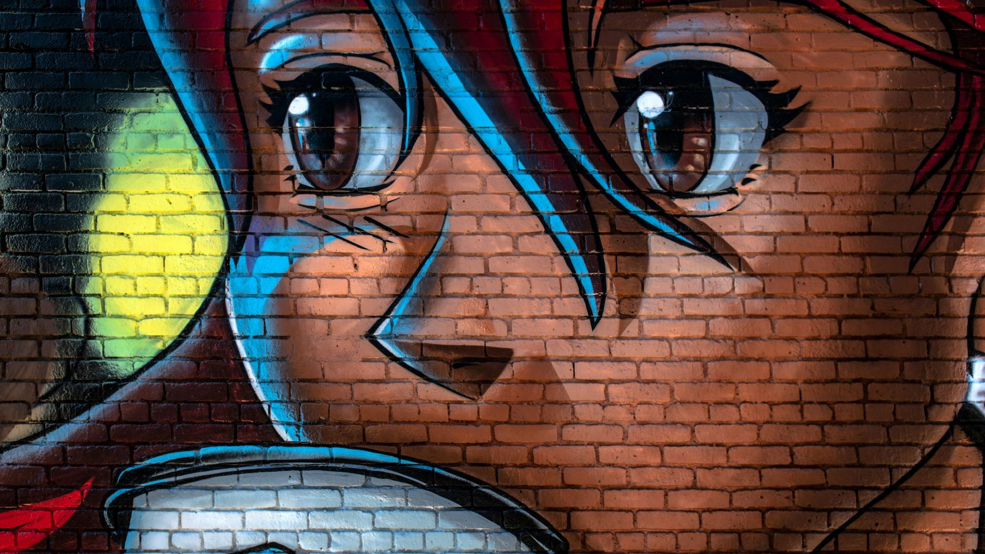 red blue and yellow abstract painting