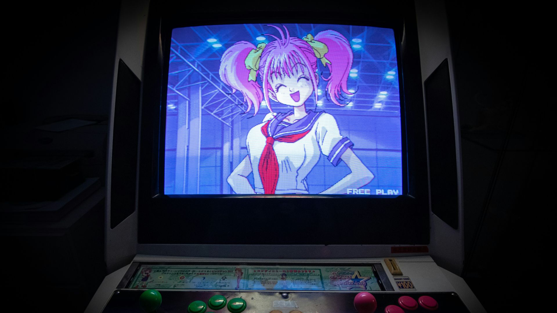 black flat screen tv turned on showing woman in blue dress