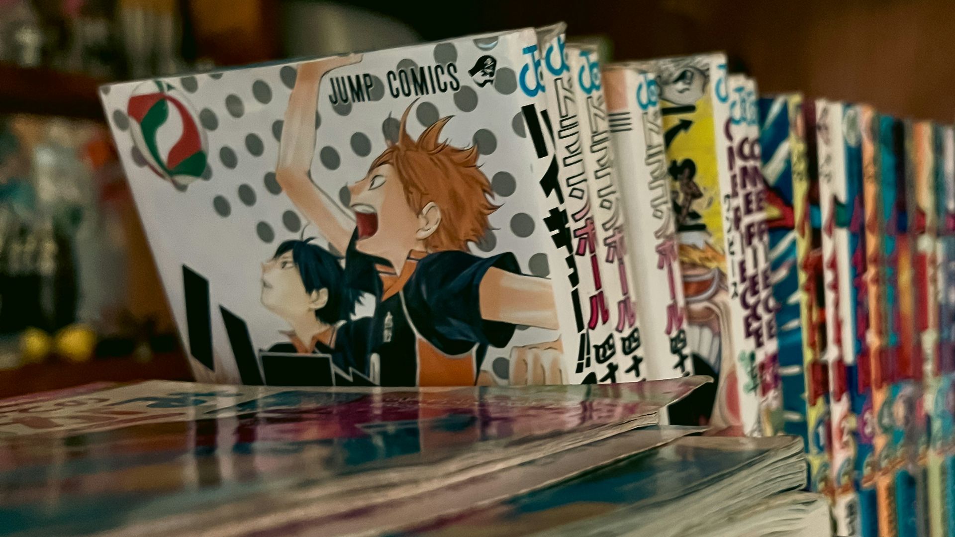 a shelf with a book and a book on it