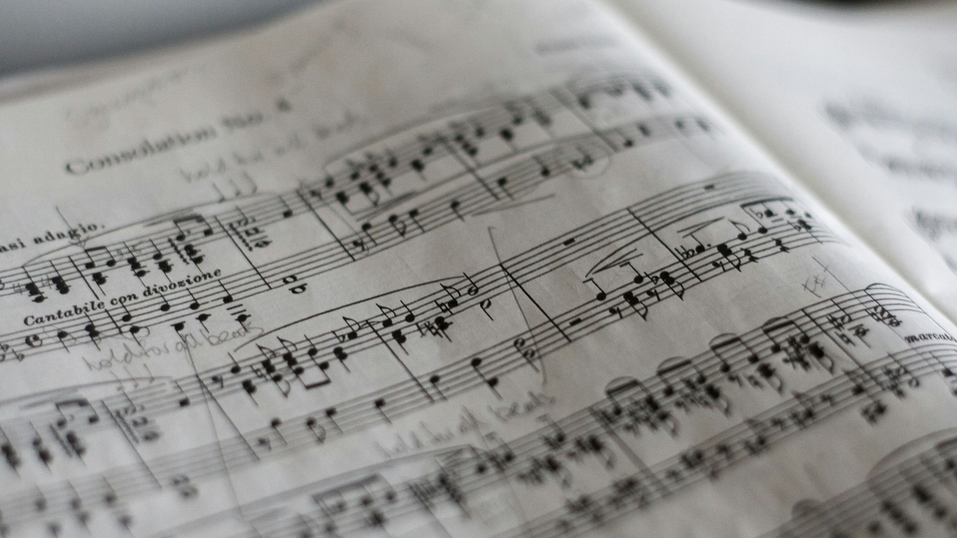 tilt selective photograph of music notes