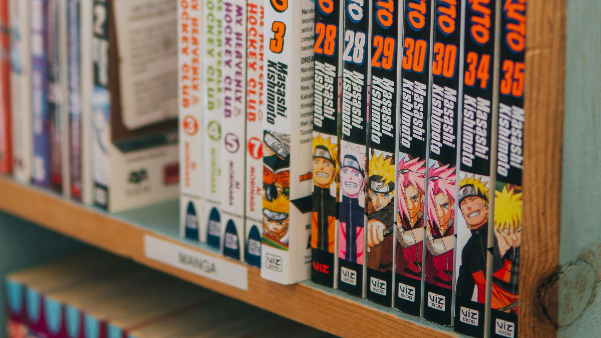 A book shelf filled with lots of books