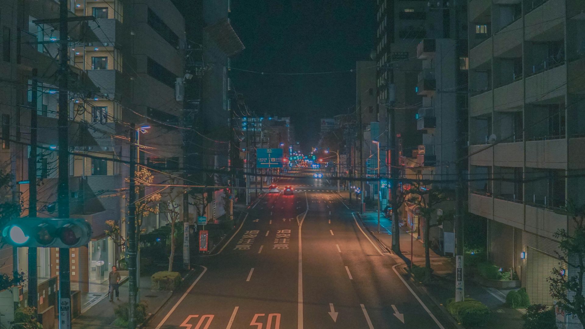 aerial view photography of road between highrise building