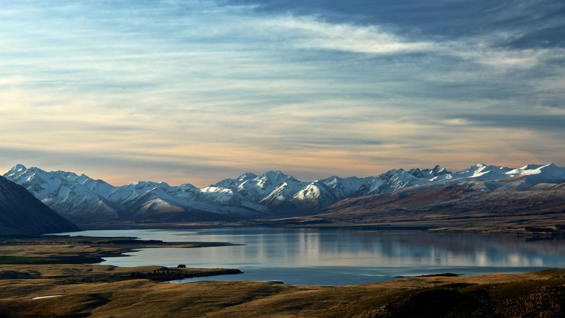 landscape photography of lake and mountain