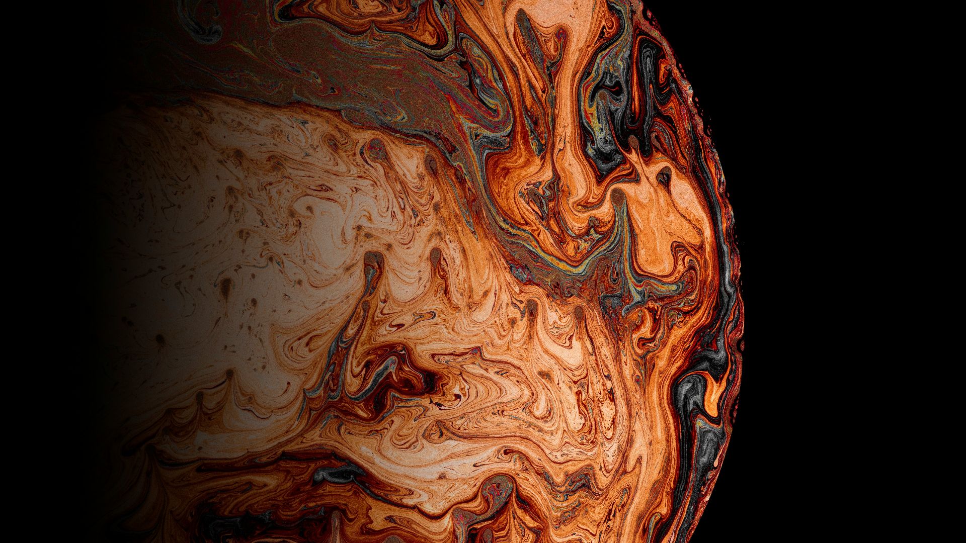 brown and black round decor