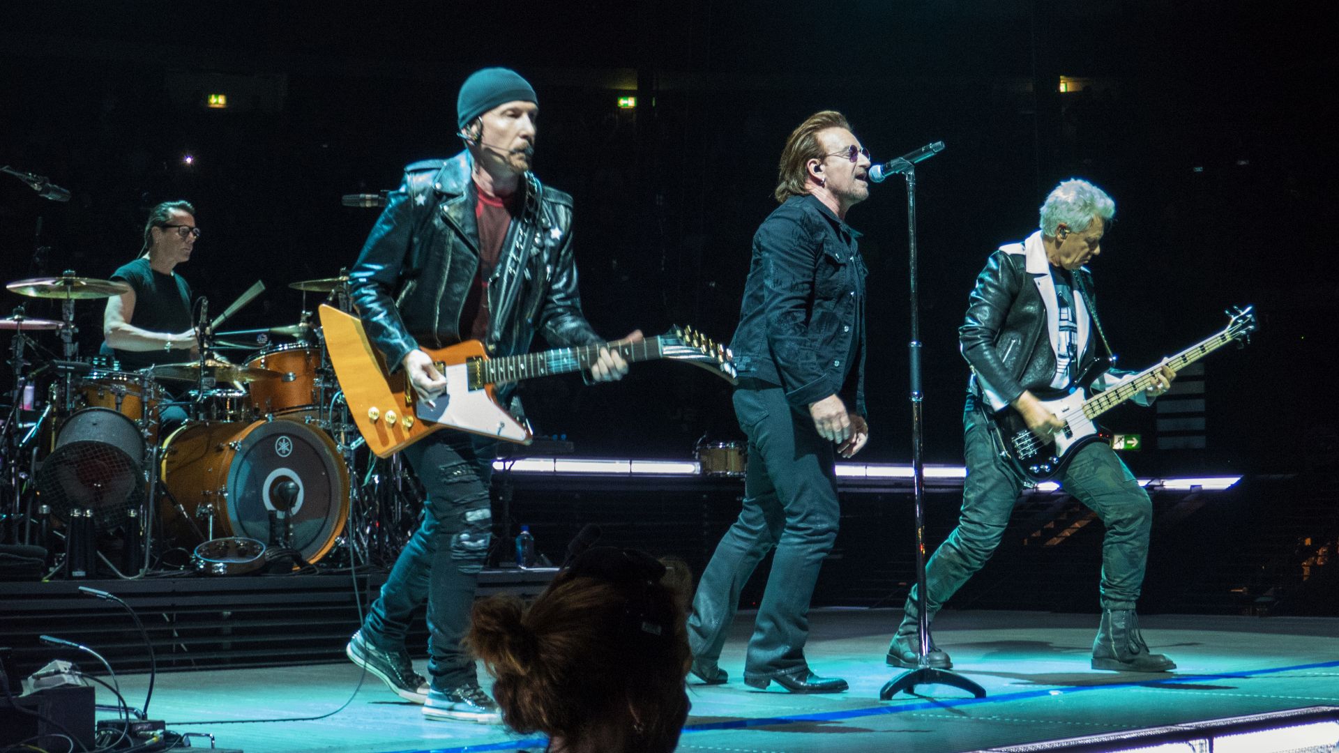 File:U2 on main stage Experience and Innocence Tour in Berlin 8-31-18.jpg