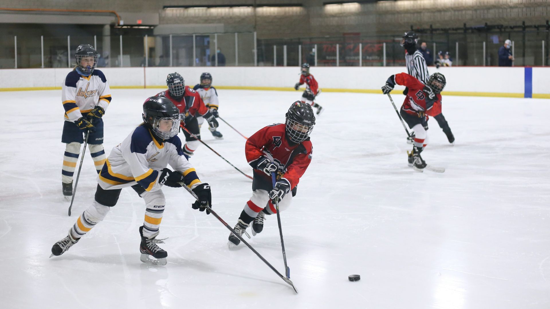 men playing ice hockey on ice stadium
