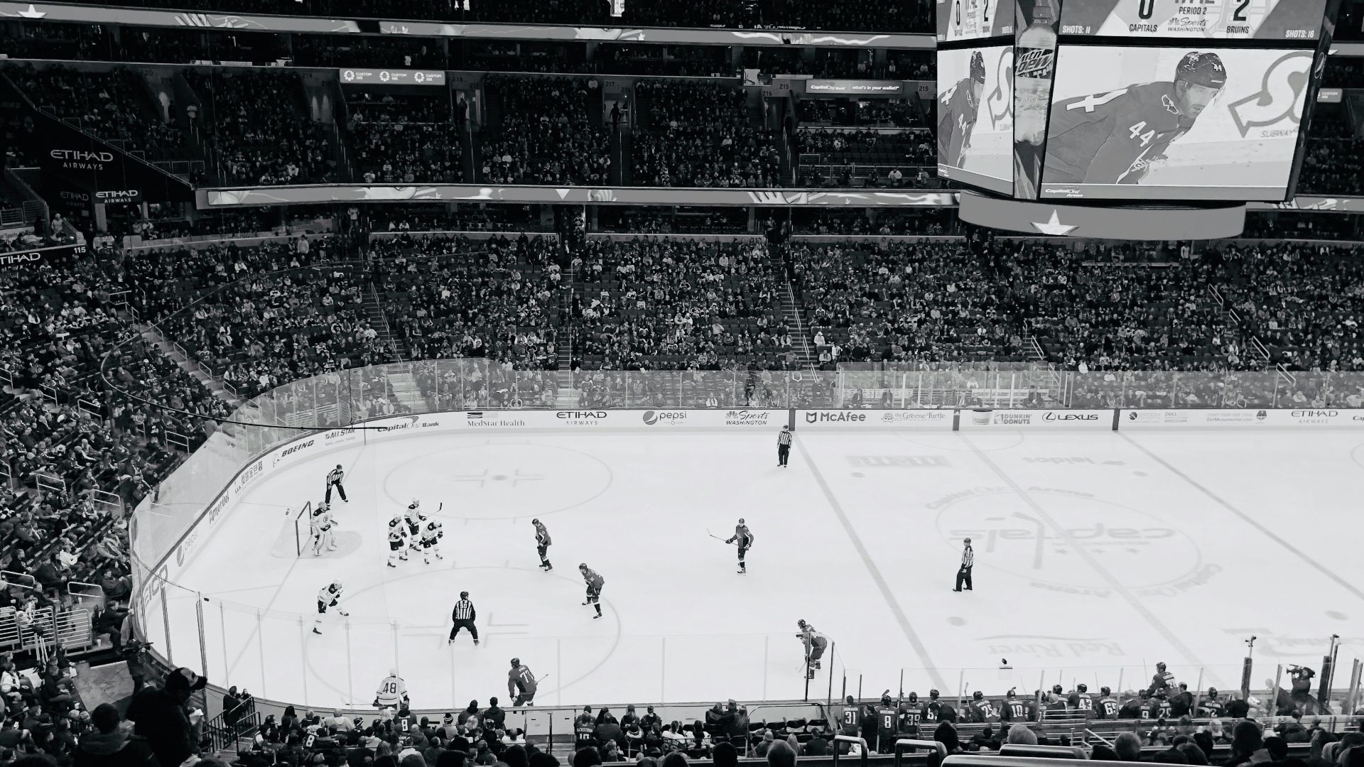 ice hockey players on ice hockey arena