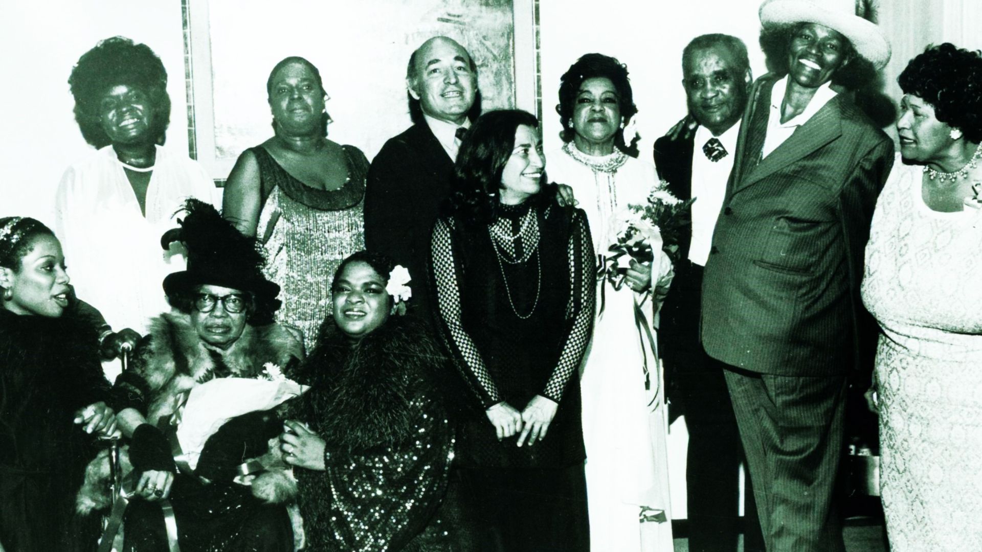 File:George Wein with the performers of Blues Is A Woman concert.jpg