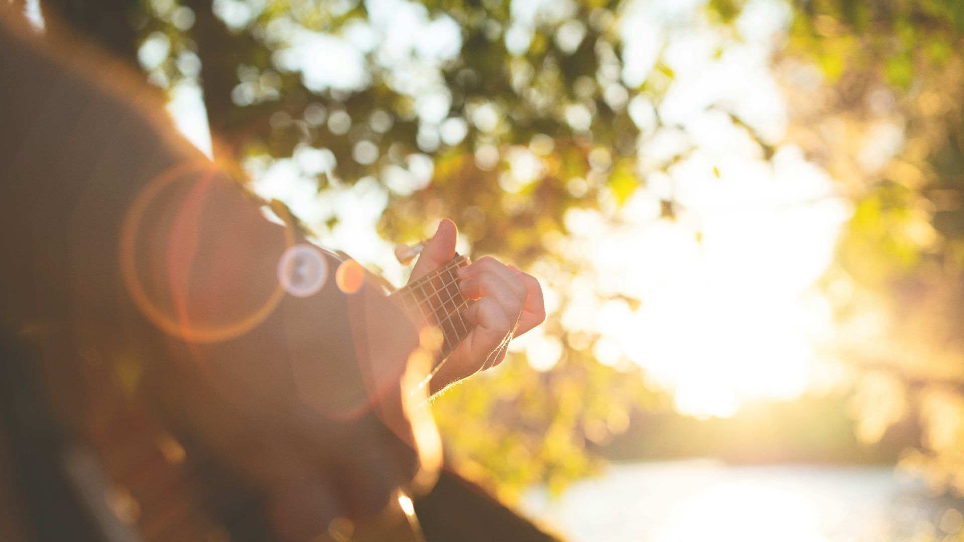 person playing guitar