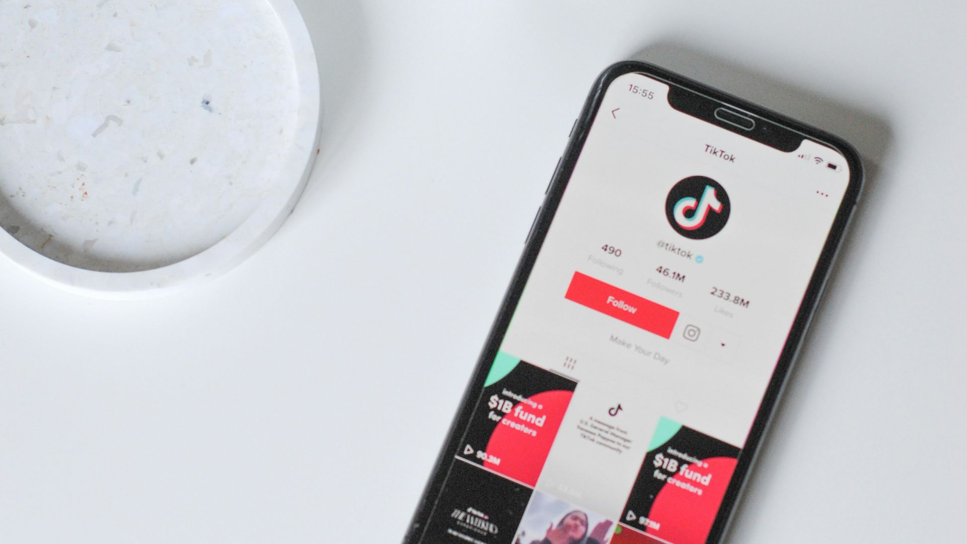 iphone xs on white table