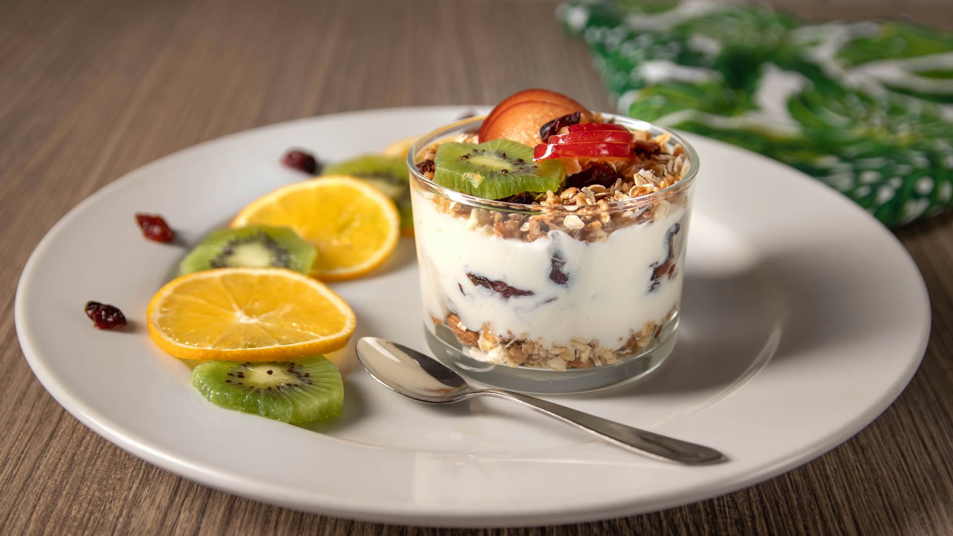 ice cream with sliced lemon on white ceramic plate