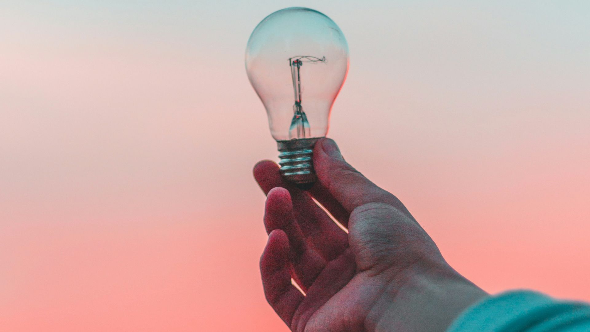 person holding light bulb