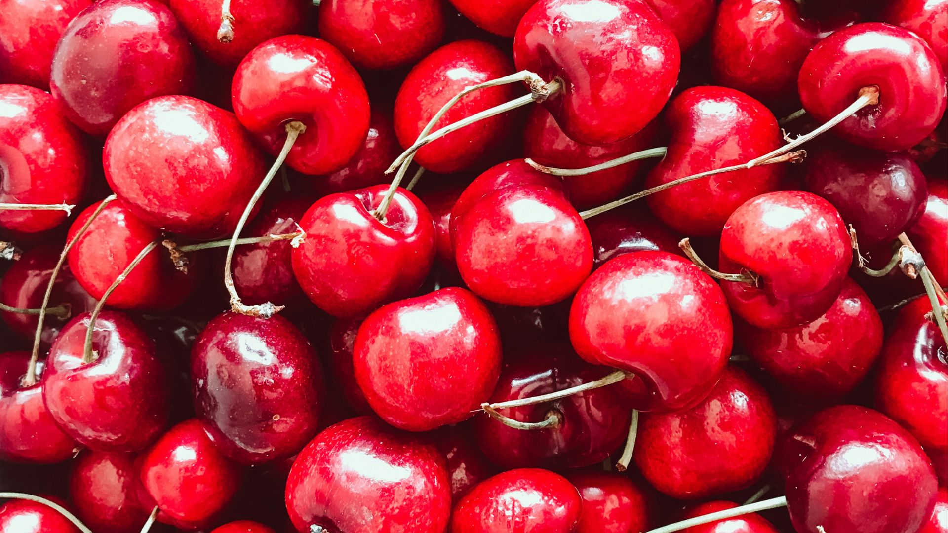 red cherries in close up photography