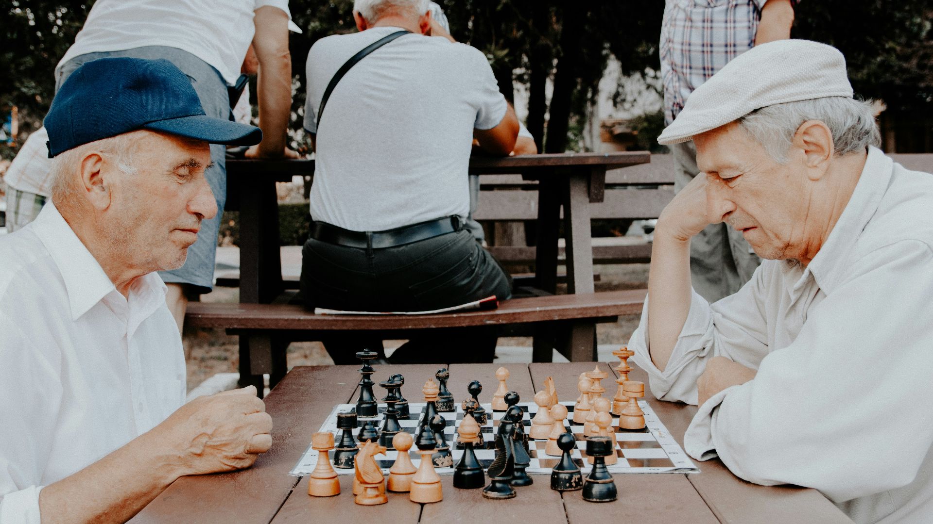 two men playing chess