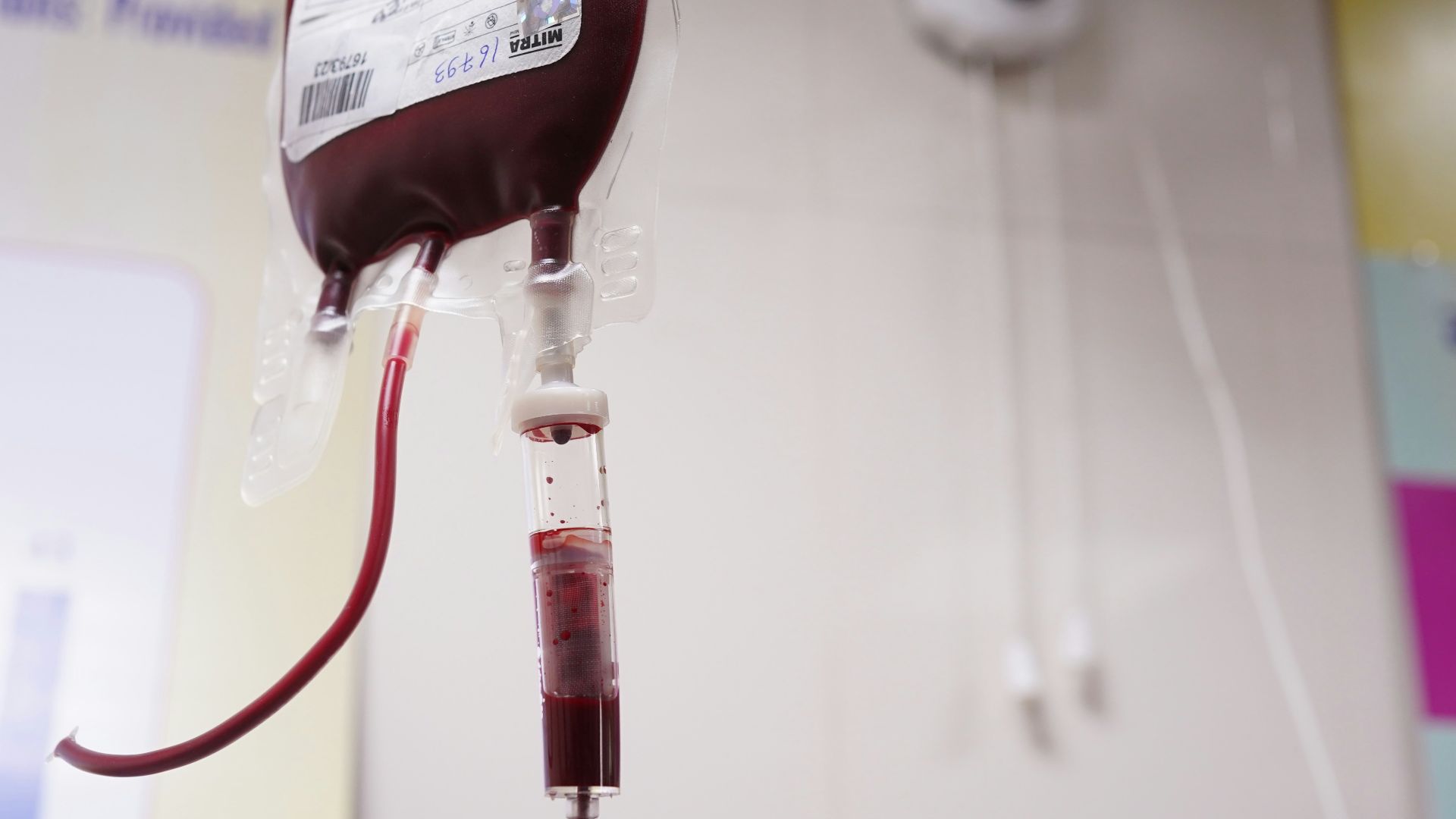 a blood test tube with a blood dropper attached to it