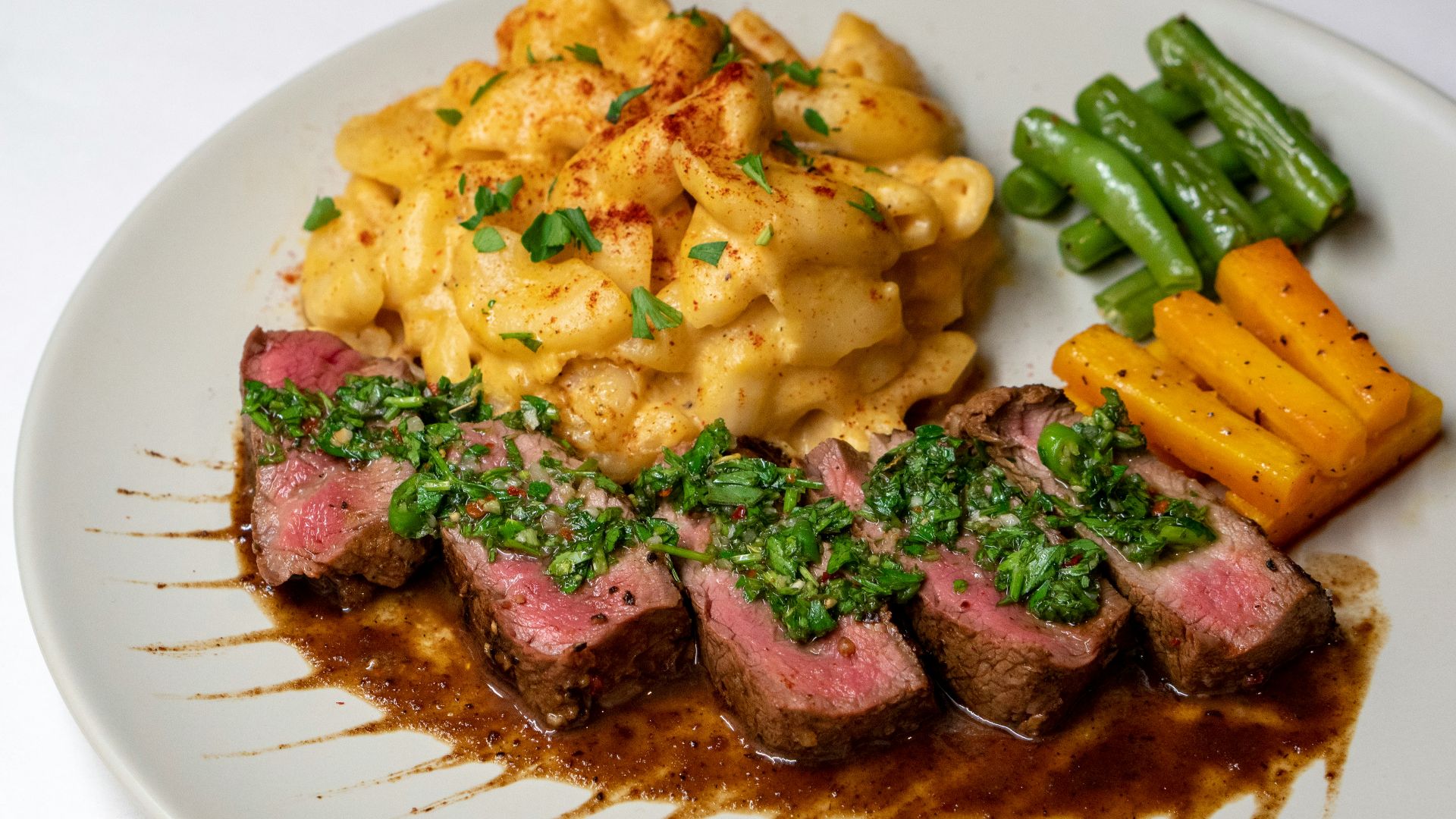 cooked food on round white plate