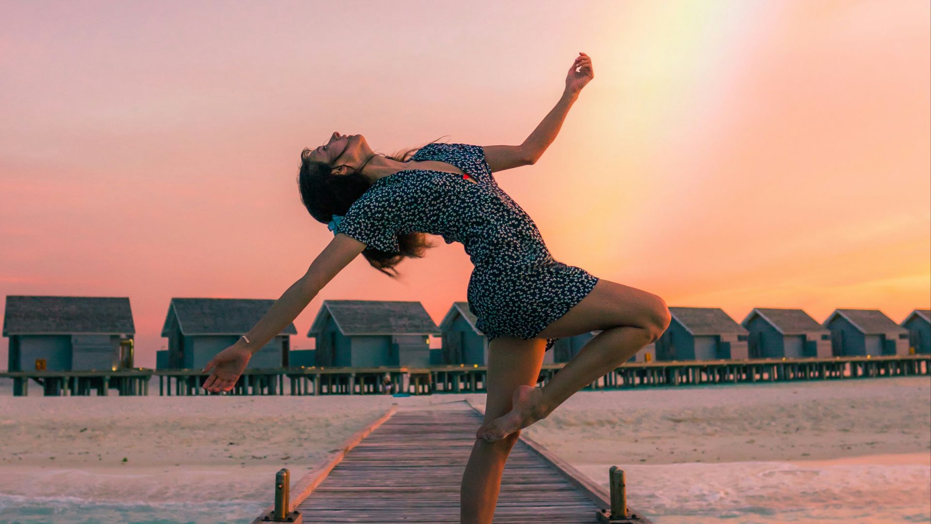 woman standing on dock