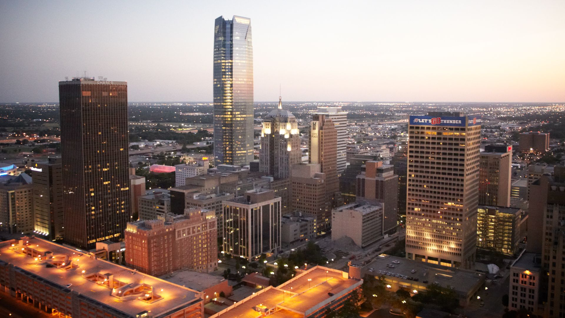 File:Downtown Oklahoma City skyline at twilight.jpg