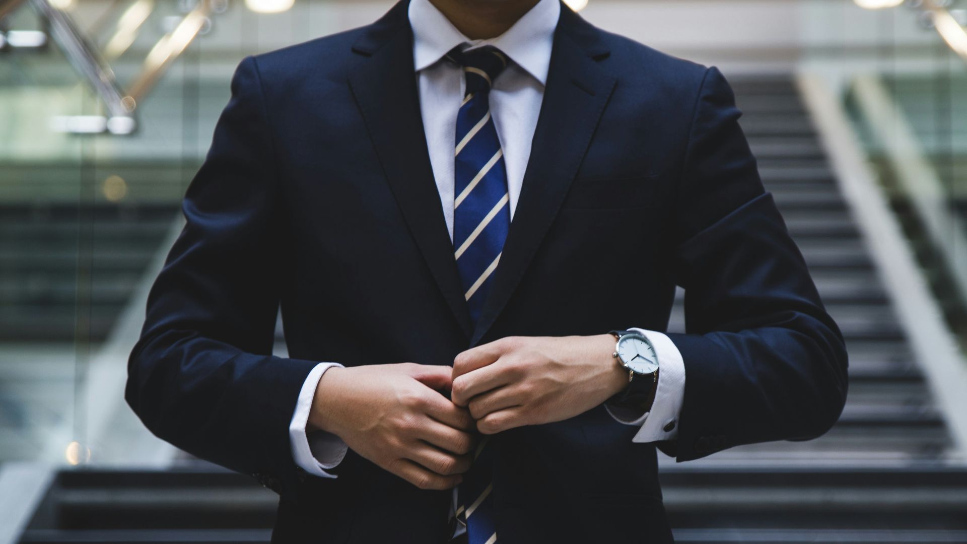 person standing near the stairs