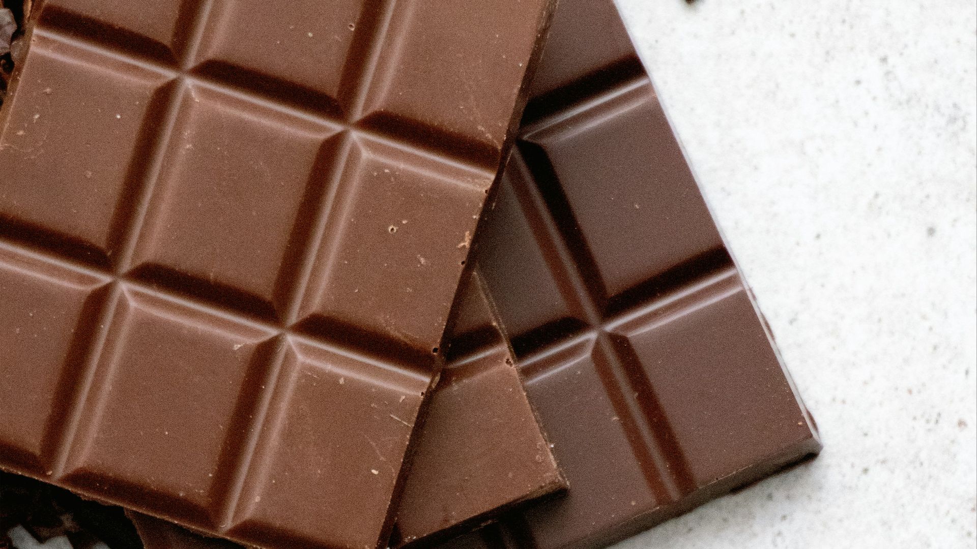 chocolate bar on white table