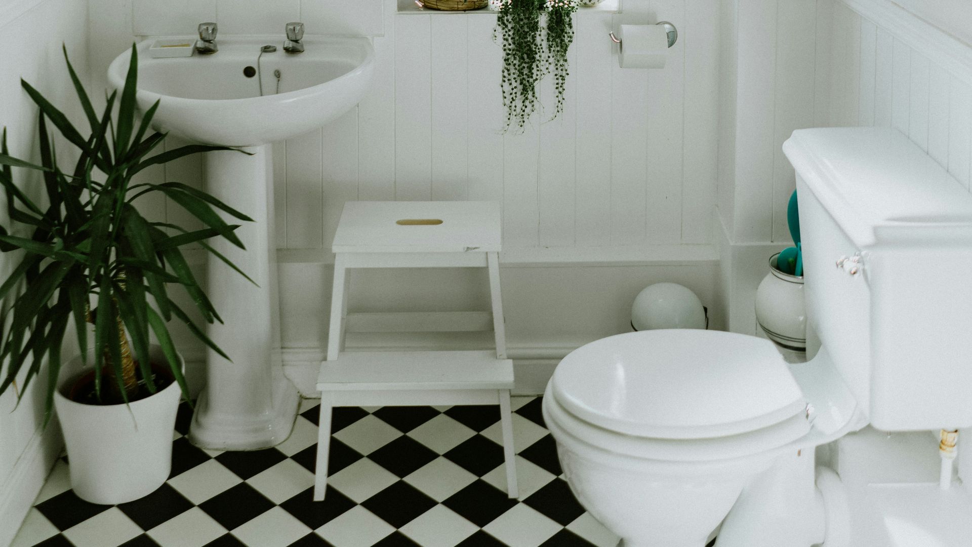 white ceramic pedestal sink