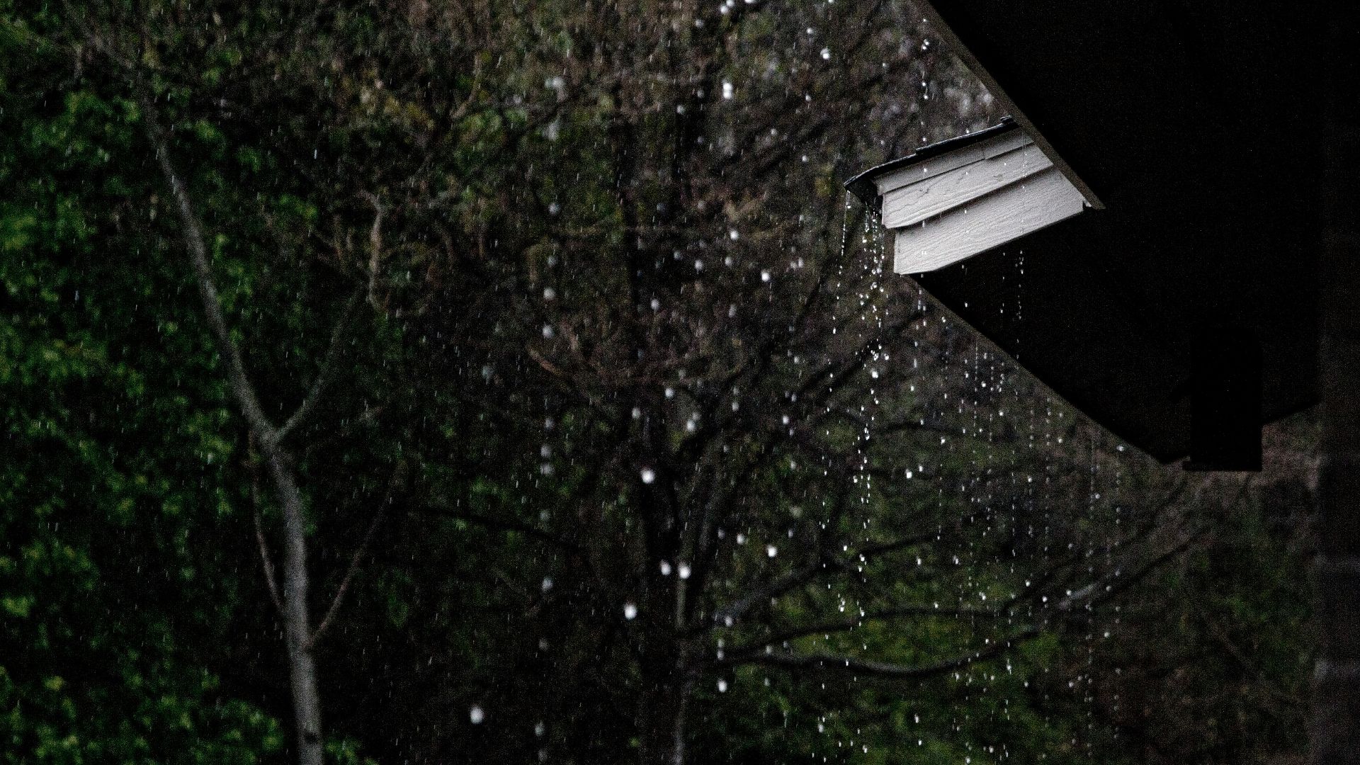 rain dropping from roof