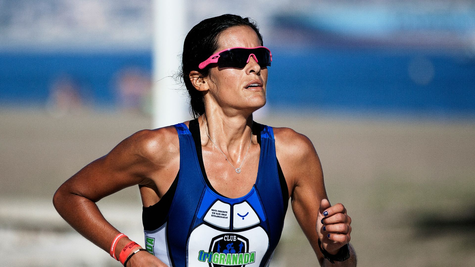 selective focus photography of woman running