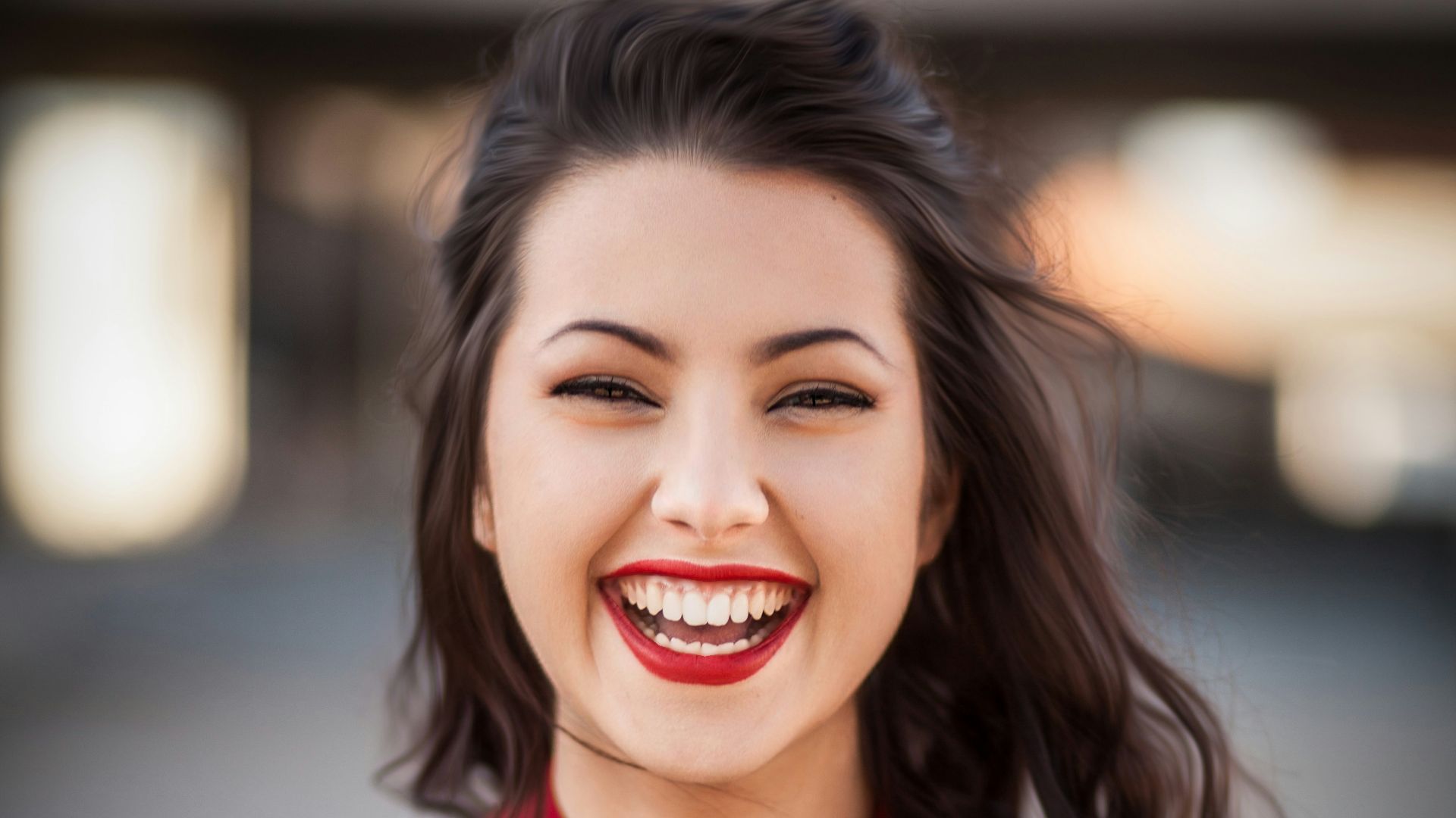 closeup photography of woman smiling
