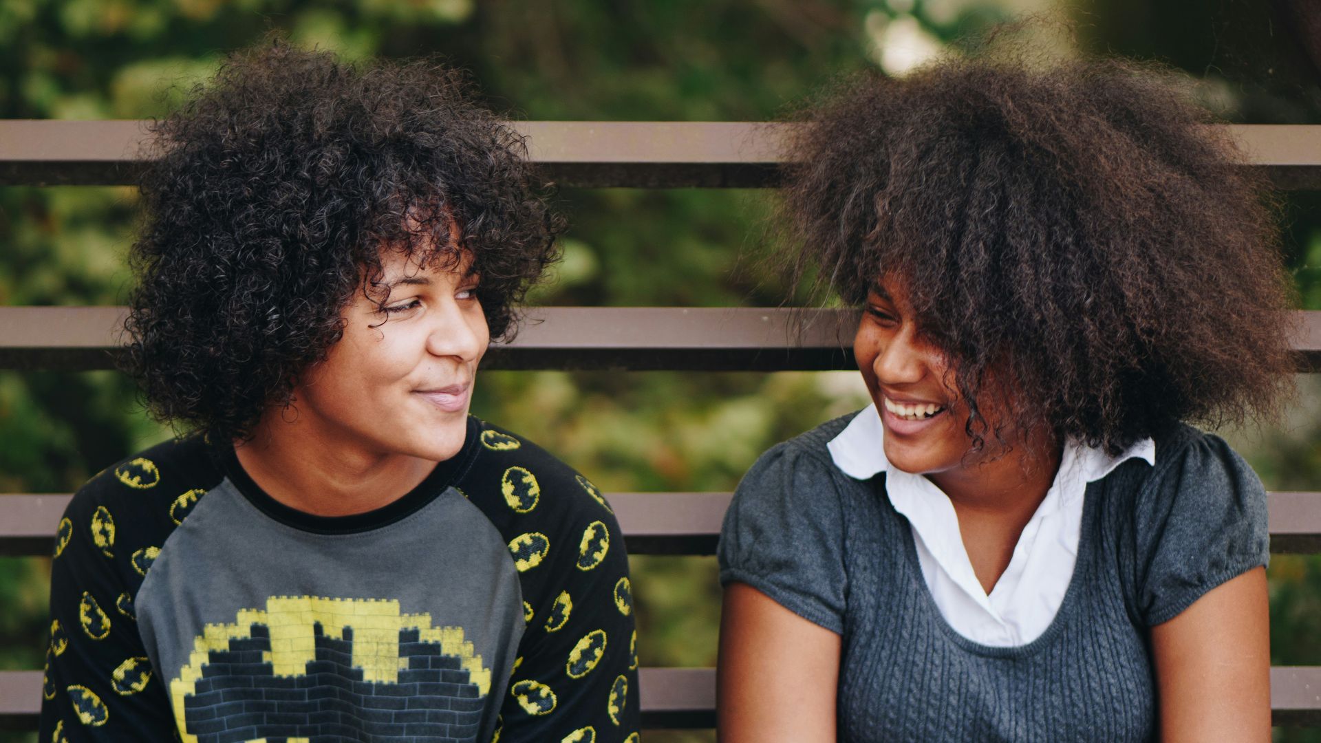 two persons staring at each other