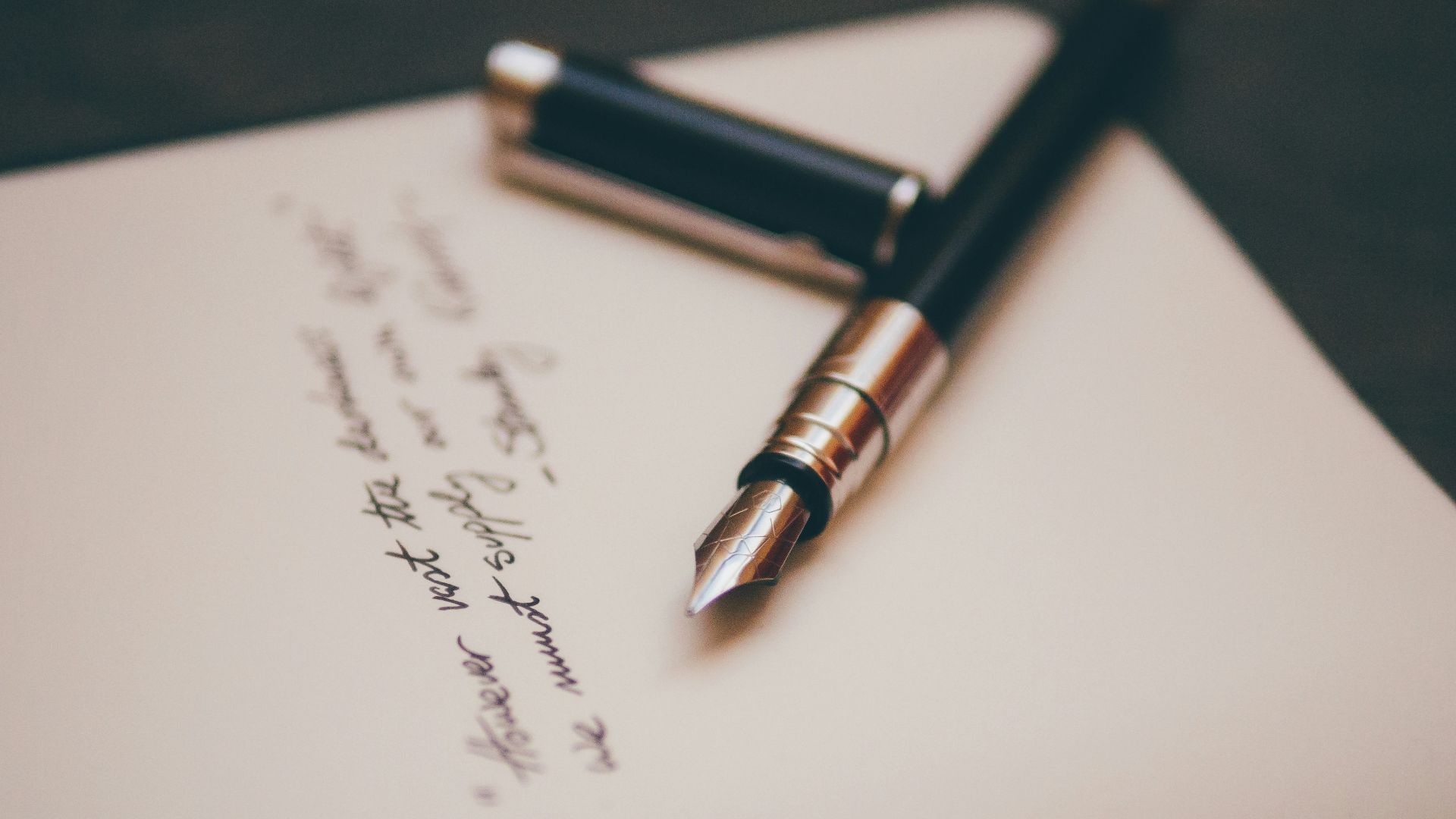 black and silver fountain pen