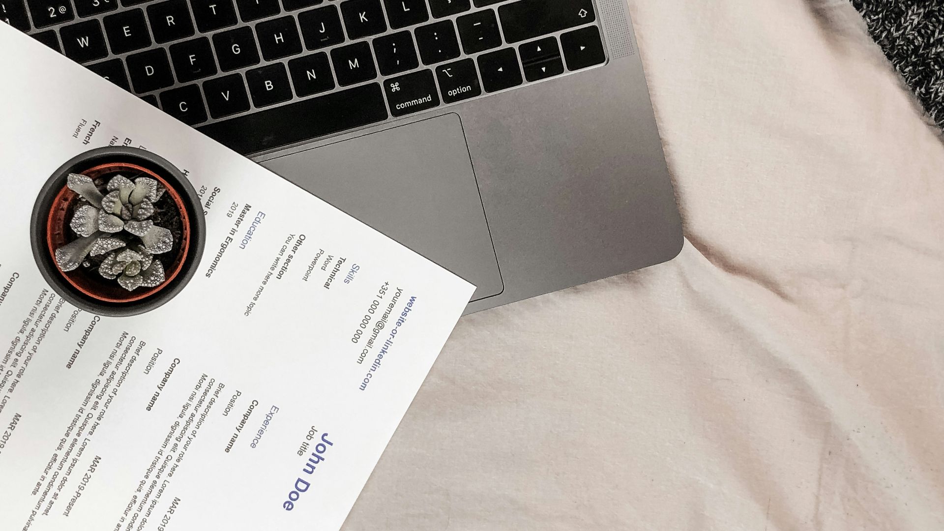 white printer paper on macbook pro