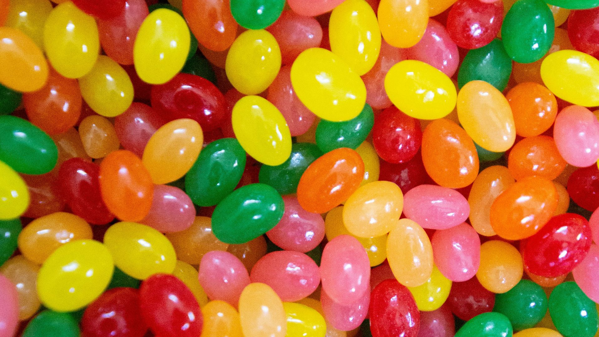 green yellow and red candies