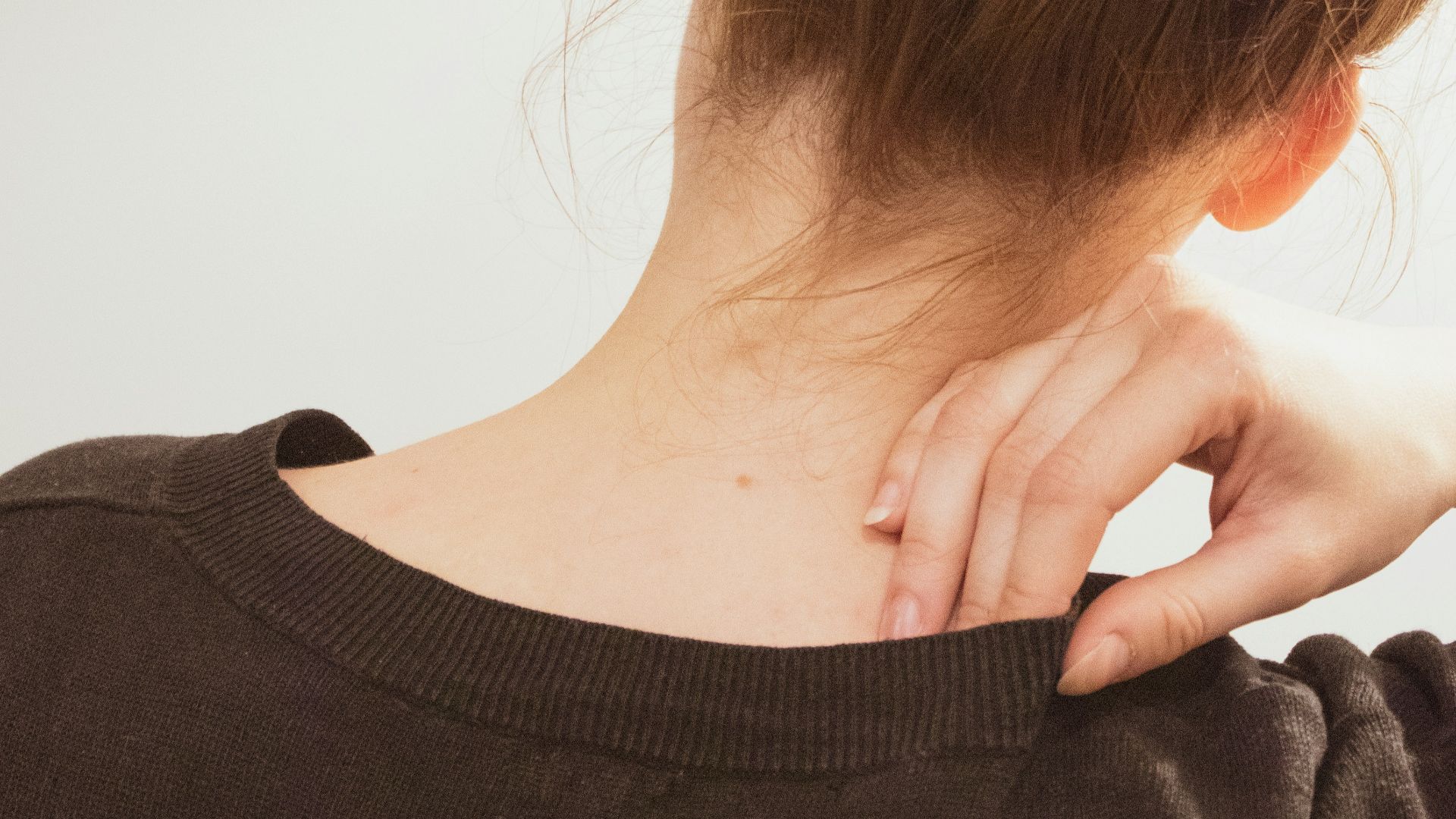 woman in black crew neck shirt