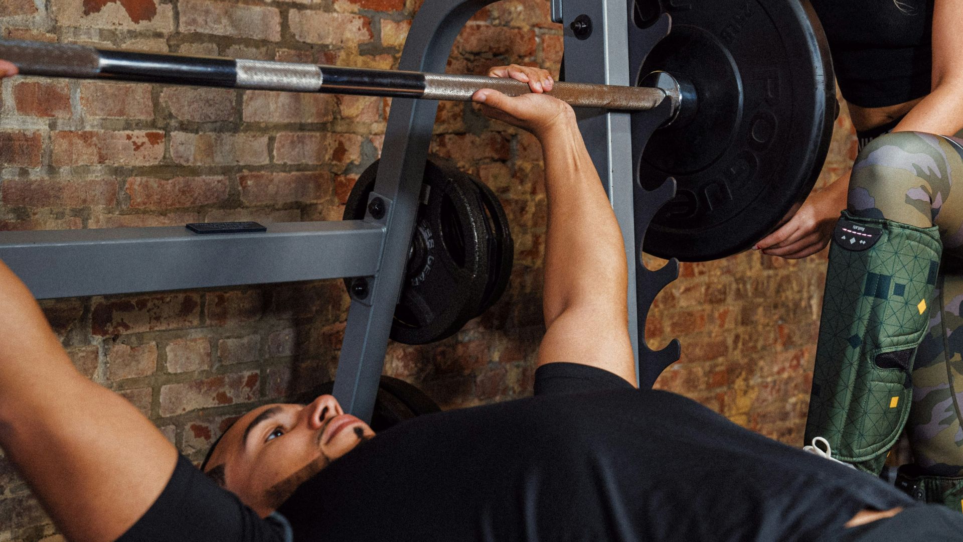 a person lifting weights