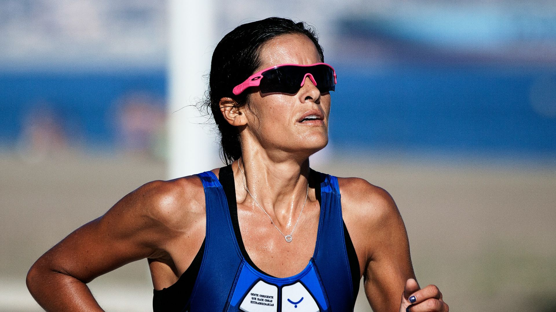 selective focus photography of woman running