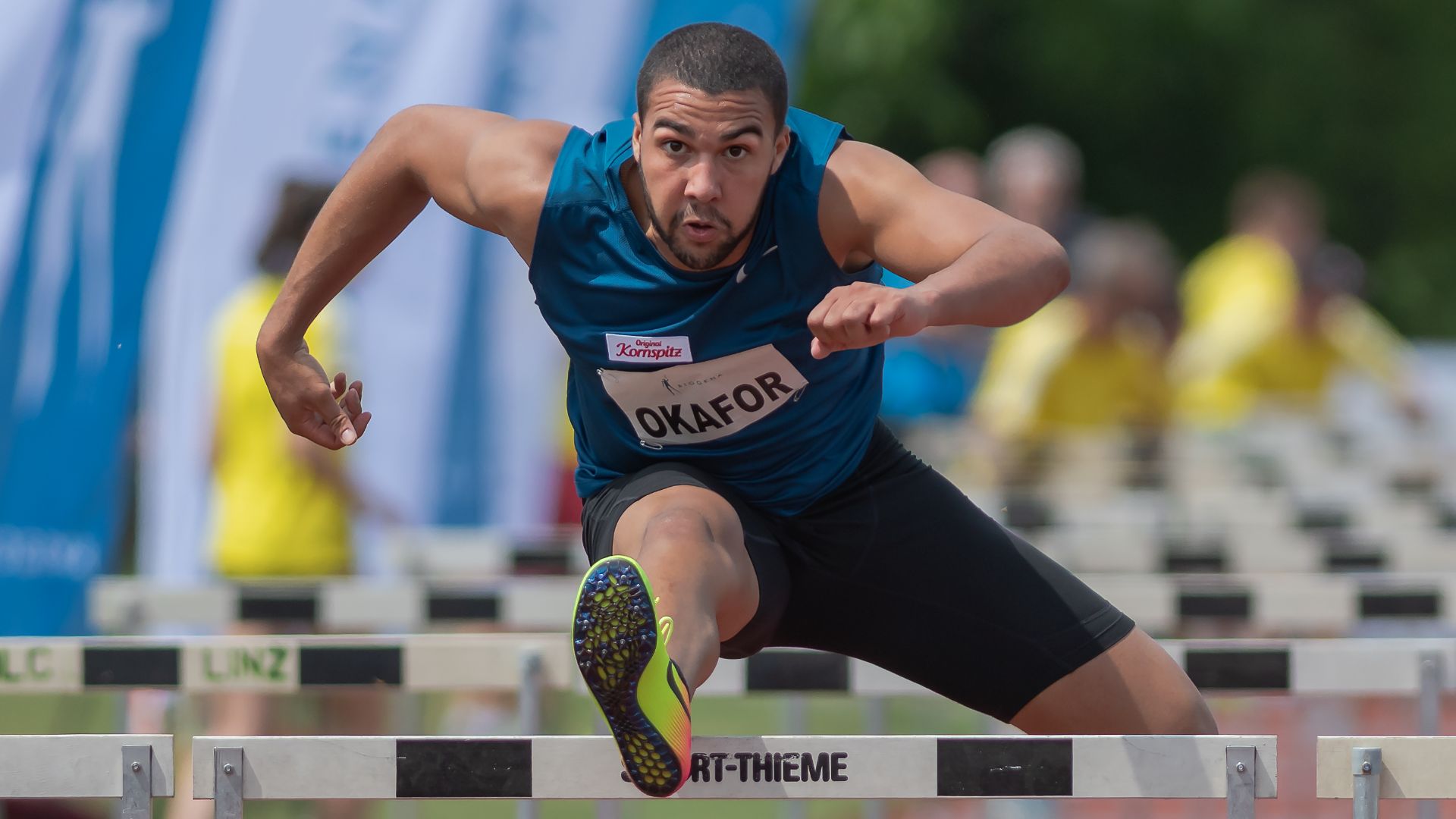 File:Leichtathletik Gala Linz 2018 men´s 110m hurdles Okafor-6401.jpg