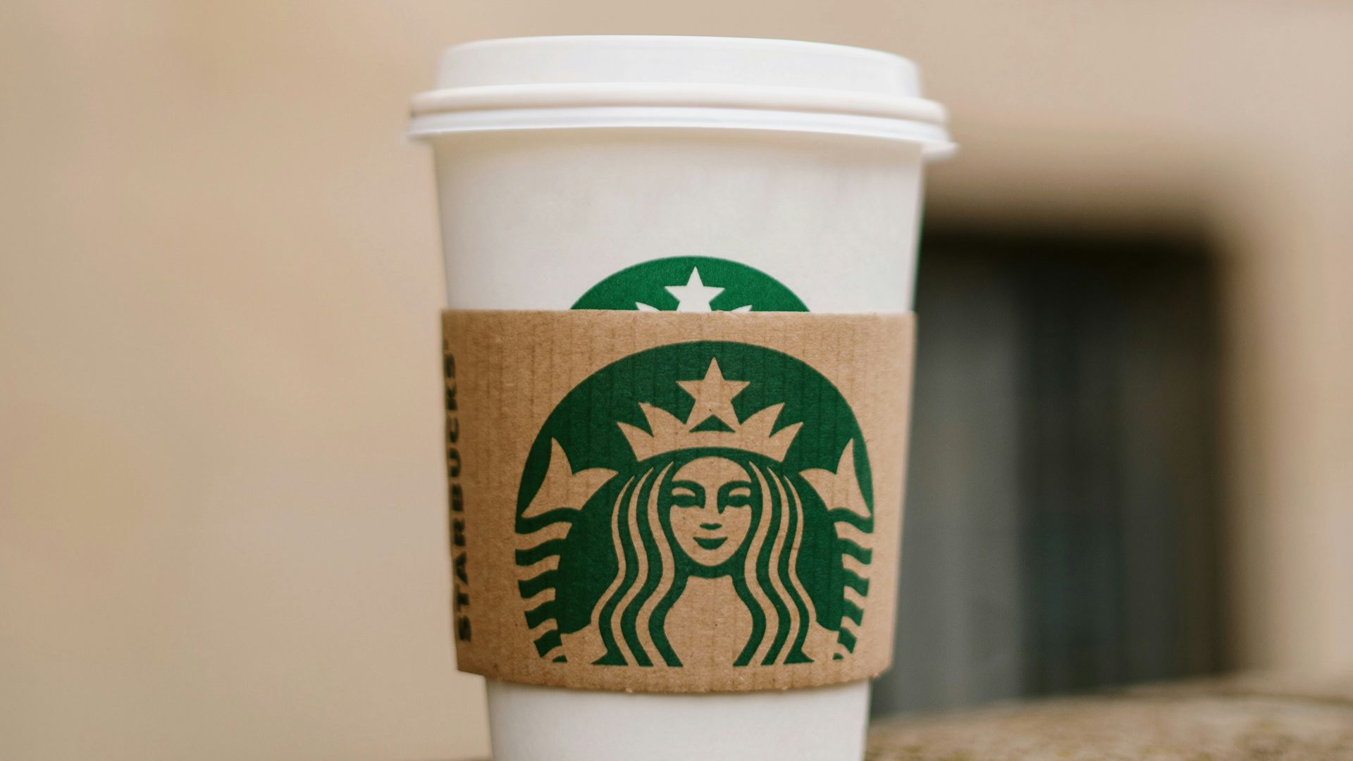 a coffee cup on a counter
