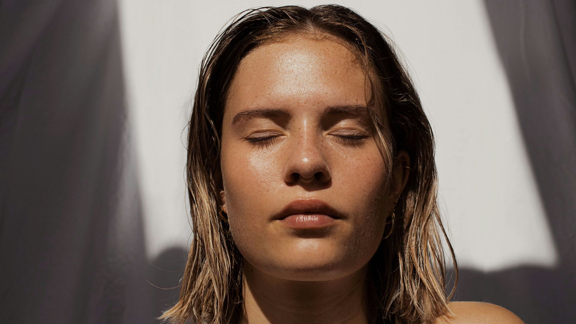 woman in white tank top