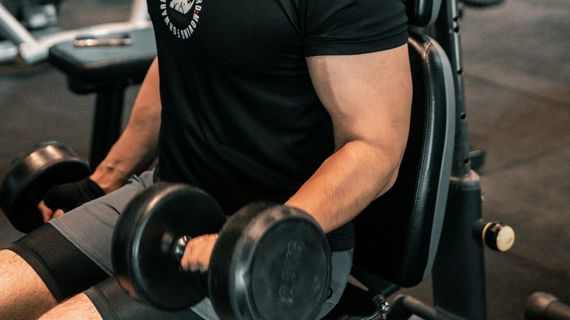 a man working out in a gym