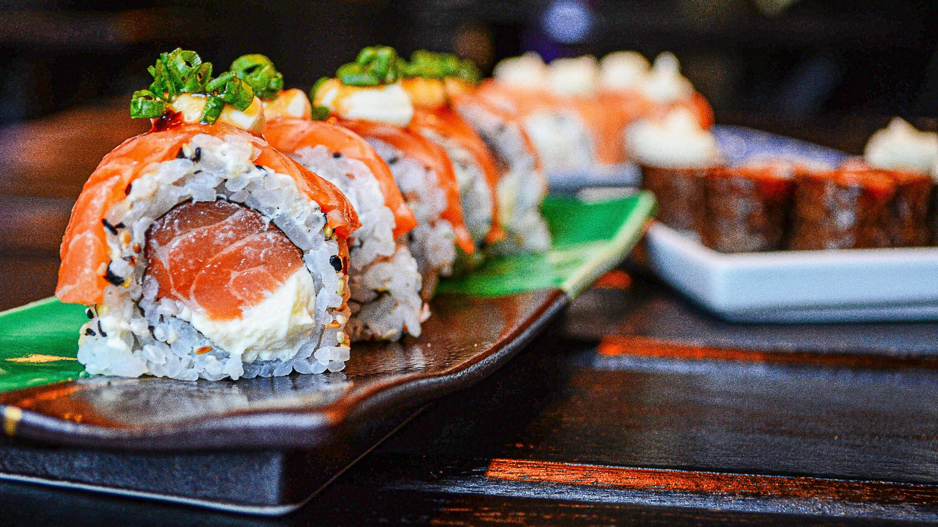 sushi on white ceramic plate