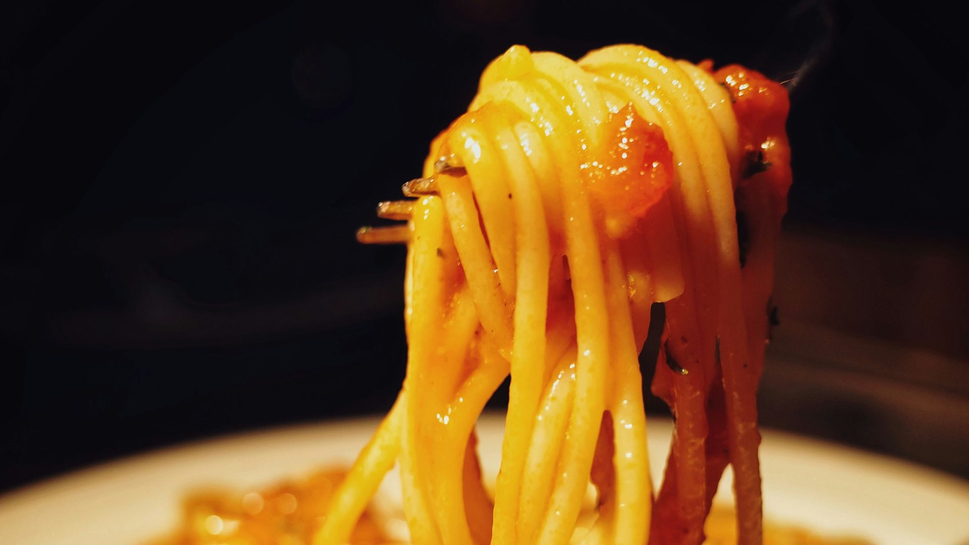 pasta dish on white ceramic plate