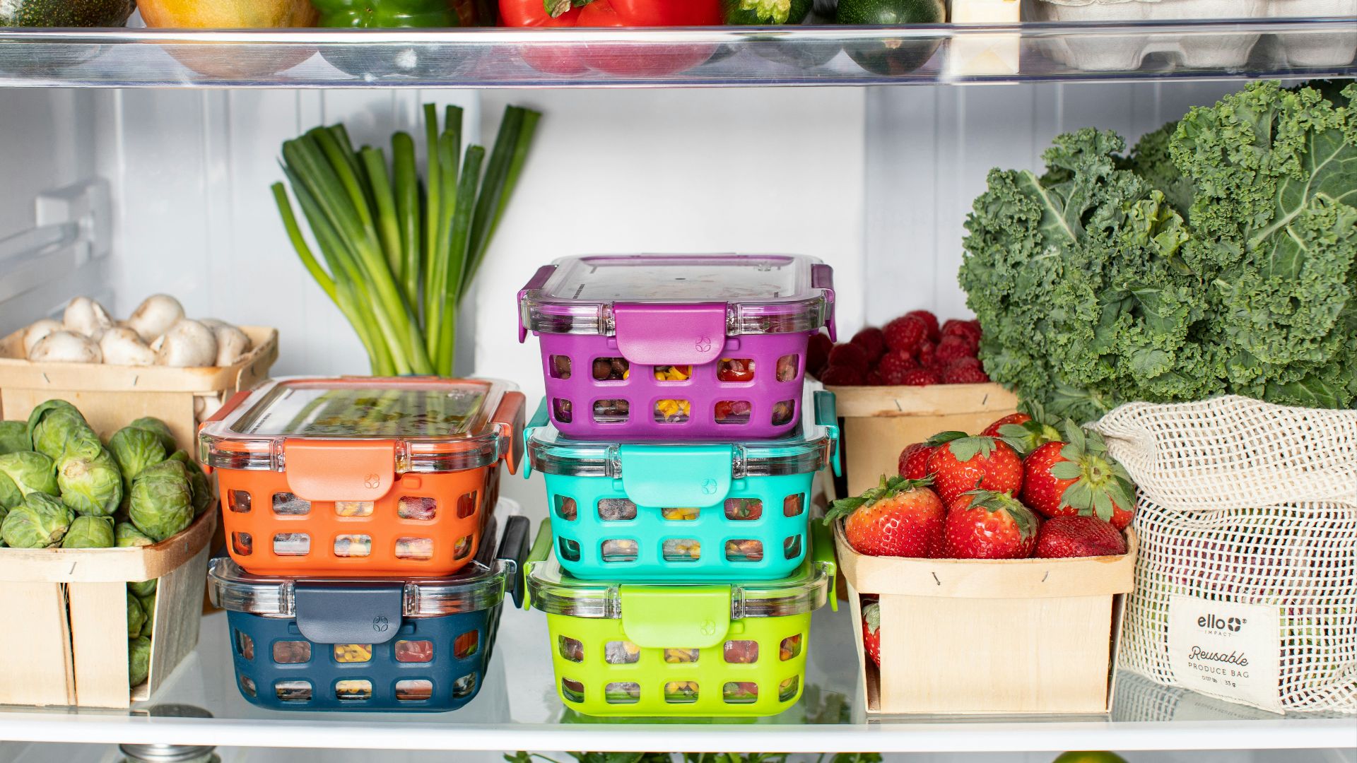 green and pink plastic container