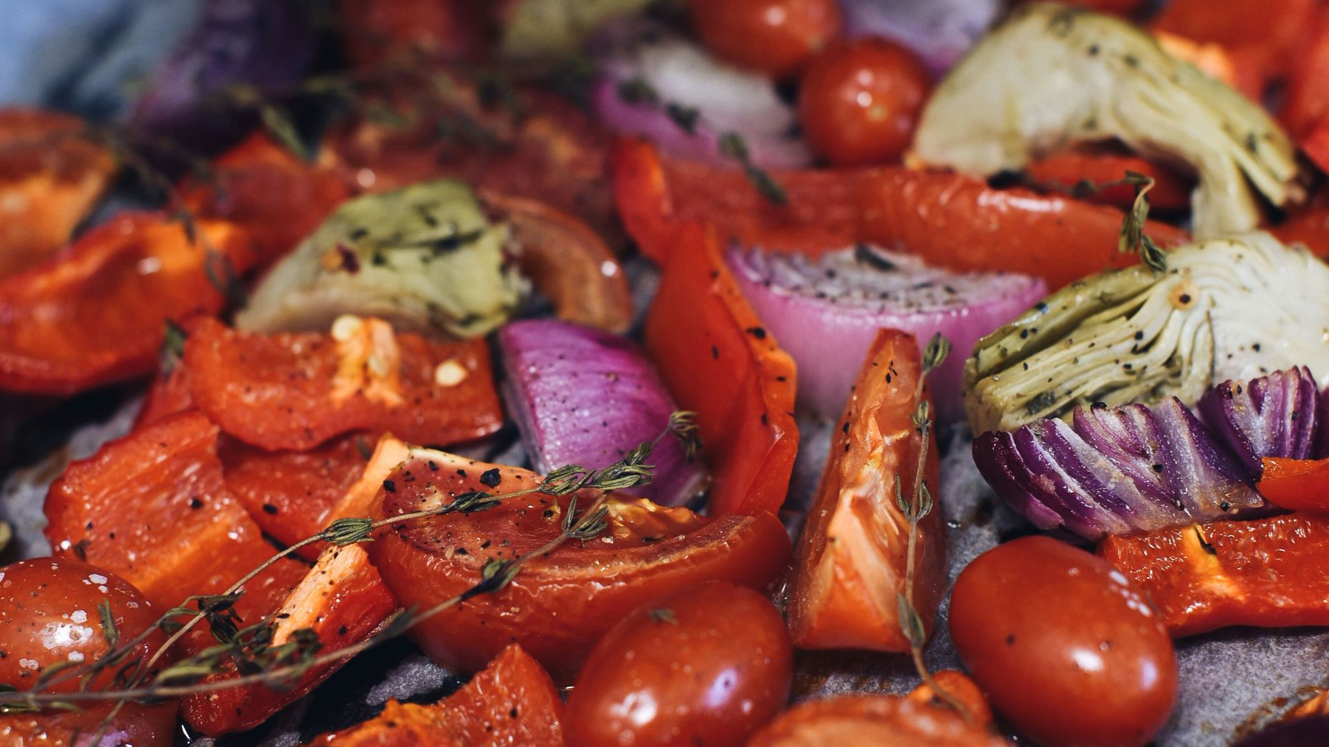 sliced tomatoes and onions