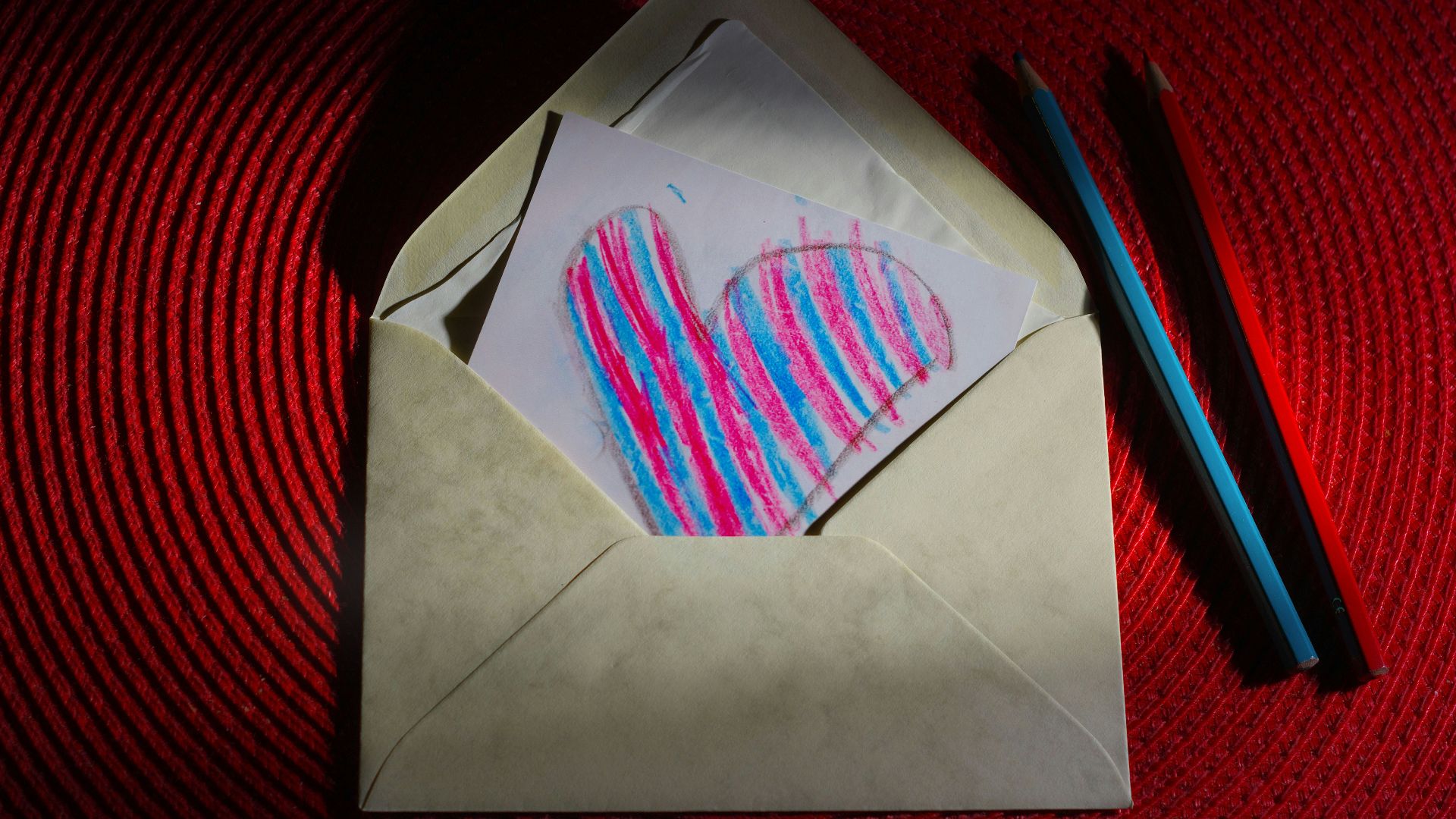 a piece of paper with a heart drawn on it