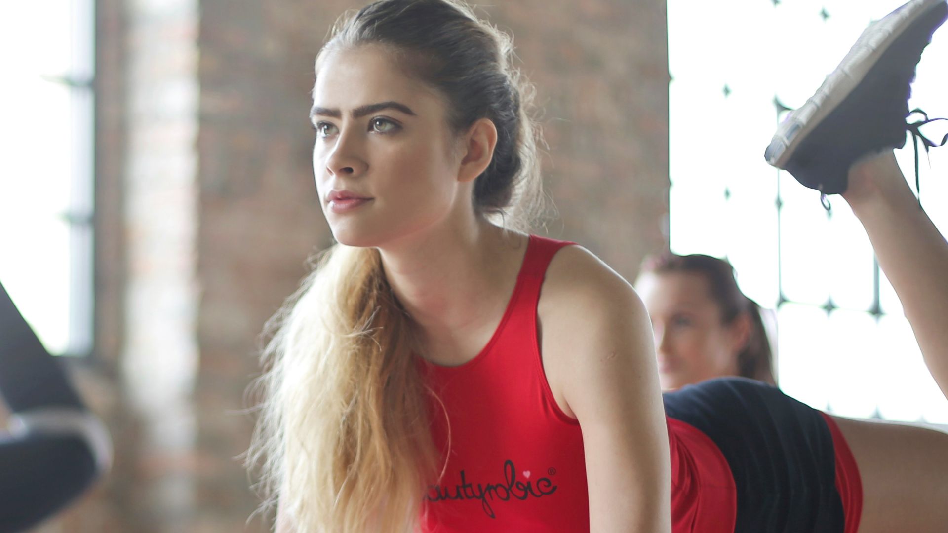 group of women doing yoga