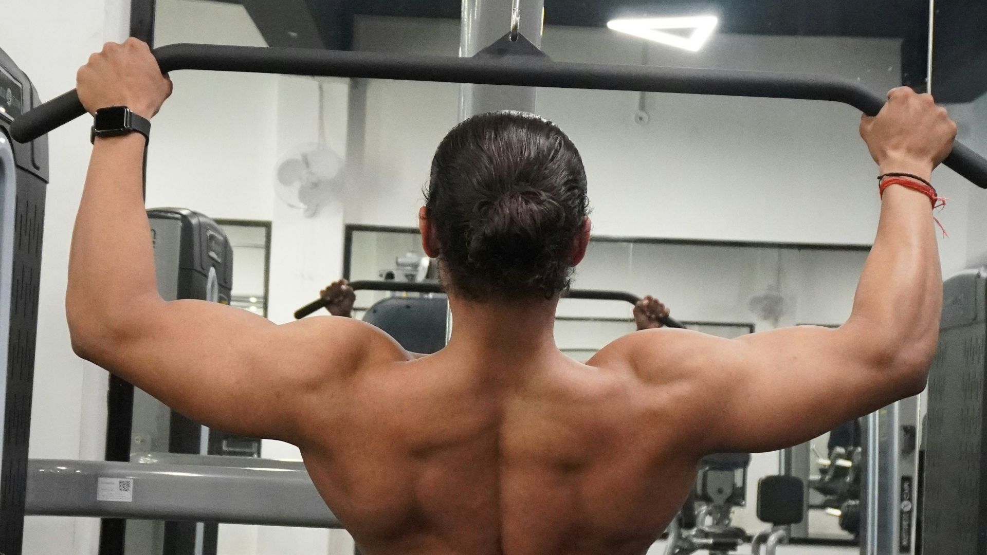 a man lifting weights