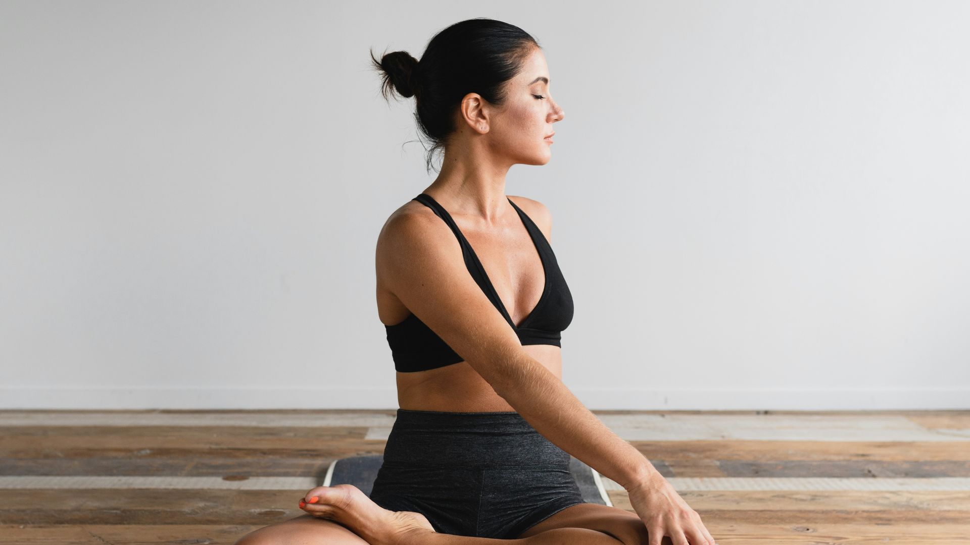 woman performing yoga