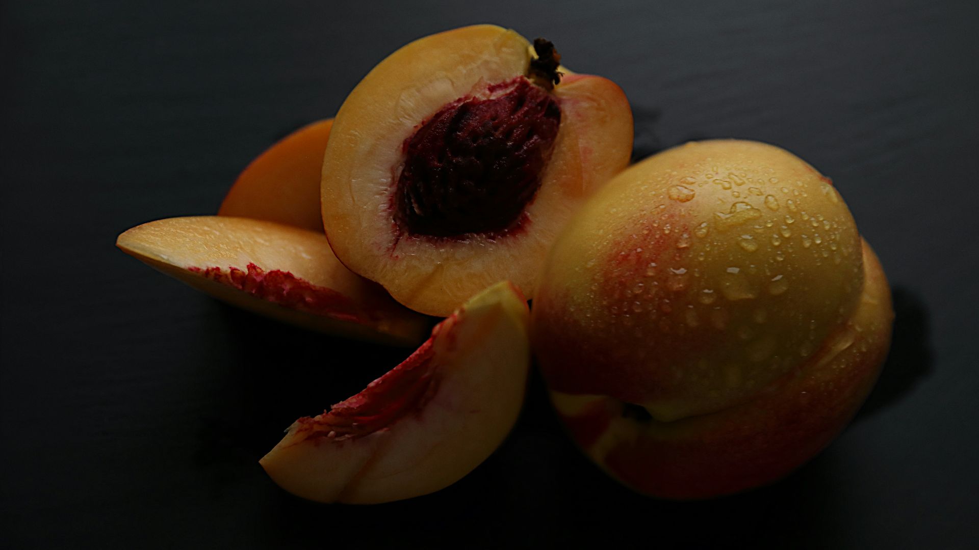 two red and yellow fruits