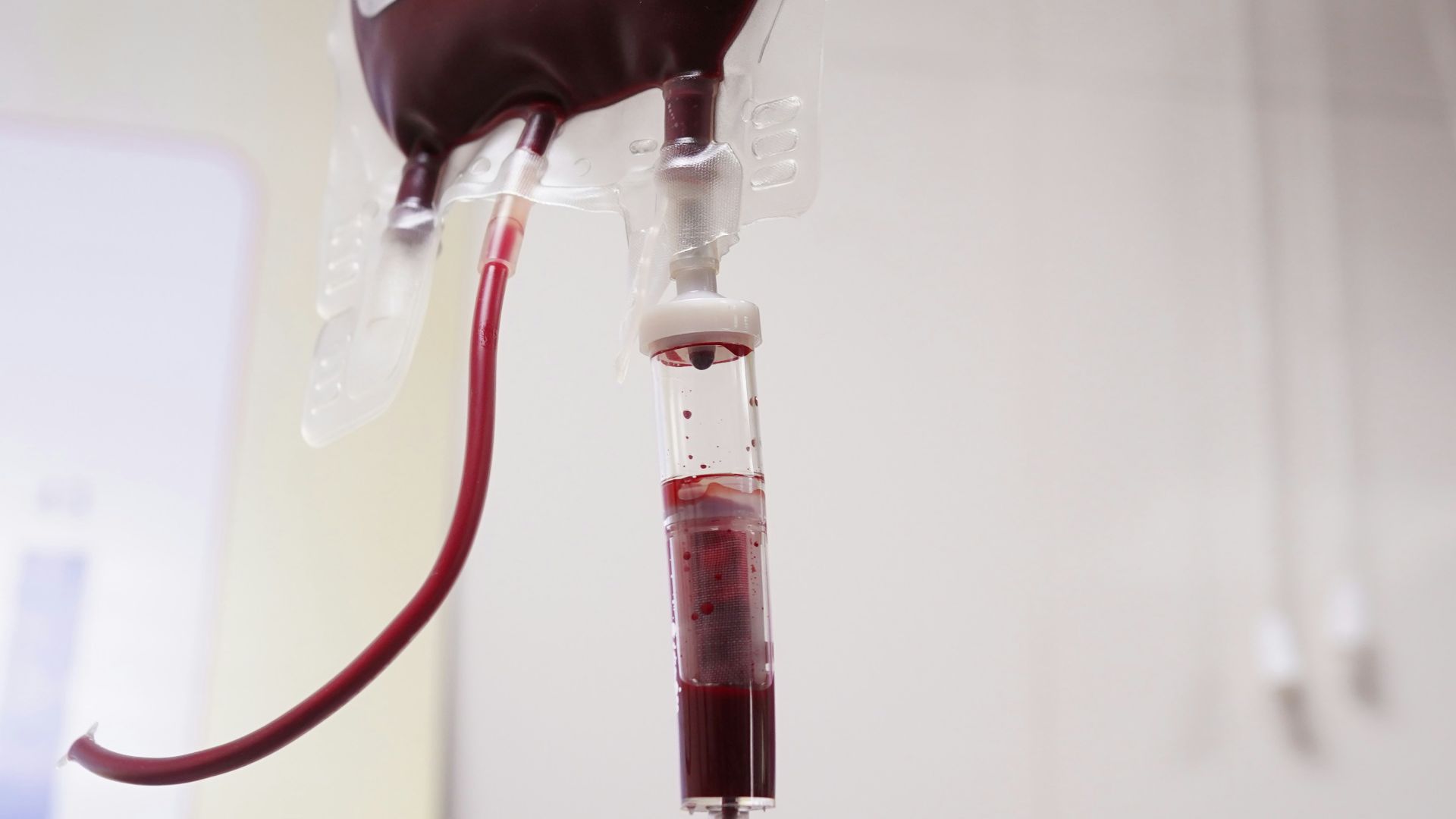 a blood test tube with a blood dropper attached to it