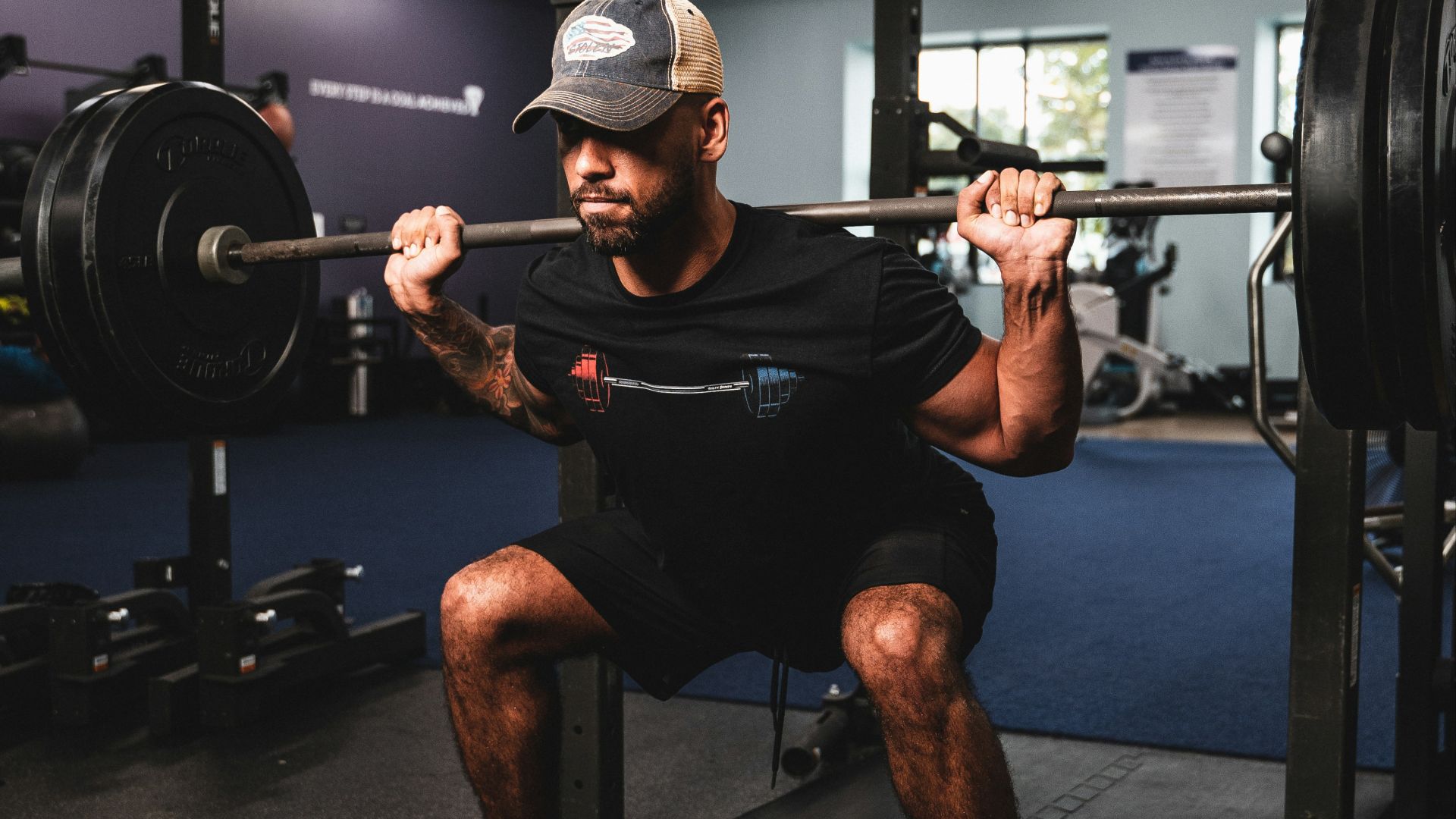 a man lifting weights